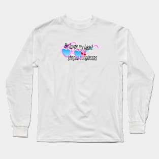 Heart Sunglasses 💟🕶️ Long Sleeve T-Shirt